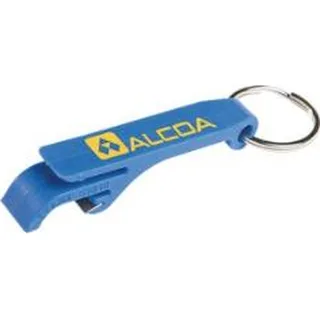 Bottle Opener Keychain, shown with sample decoration