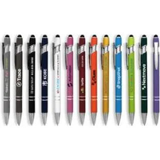 Alexandria Satin Metal Stylus Pen, shown with sample decoration