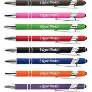 Soft-Touch Aluminum Stylus Pen, shown with sample decoration