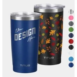 TiTUS® 20 oz Insulated Tumbler, shown with sample decoration
